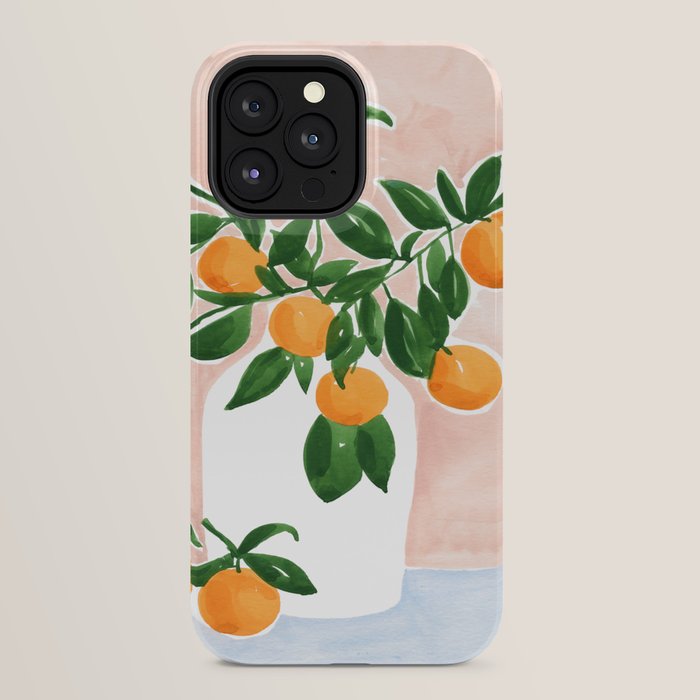 Orange Tree Branch in a Vase iPhone Case Gallery Image 24
