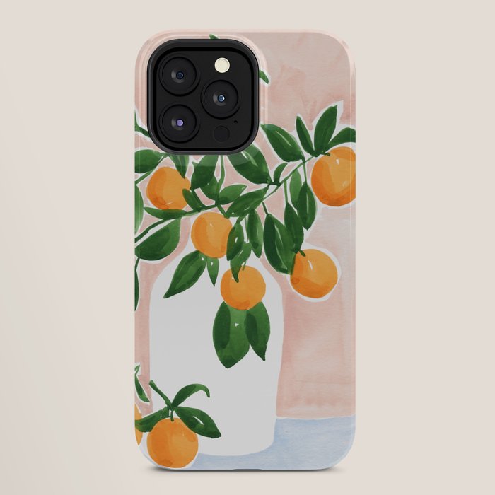 Orange Tree Branch in a Vase iPhone Case Gallery Image 28