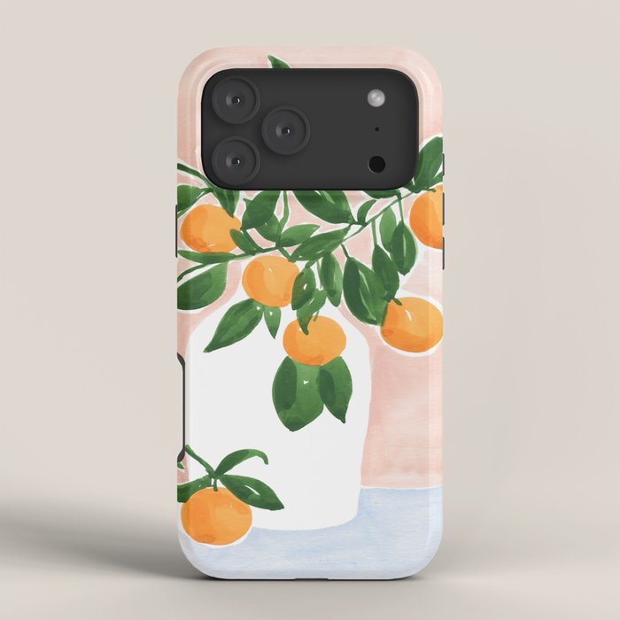 Orange Tree Branch in a Vase iPhone Case Gallery Image 4