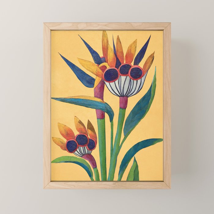 Bird of Paradise in Tropical Bloom Mini Art Print Gallery Image 1