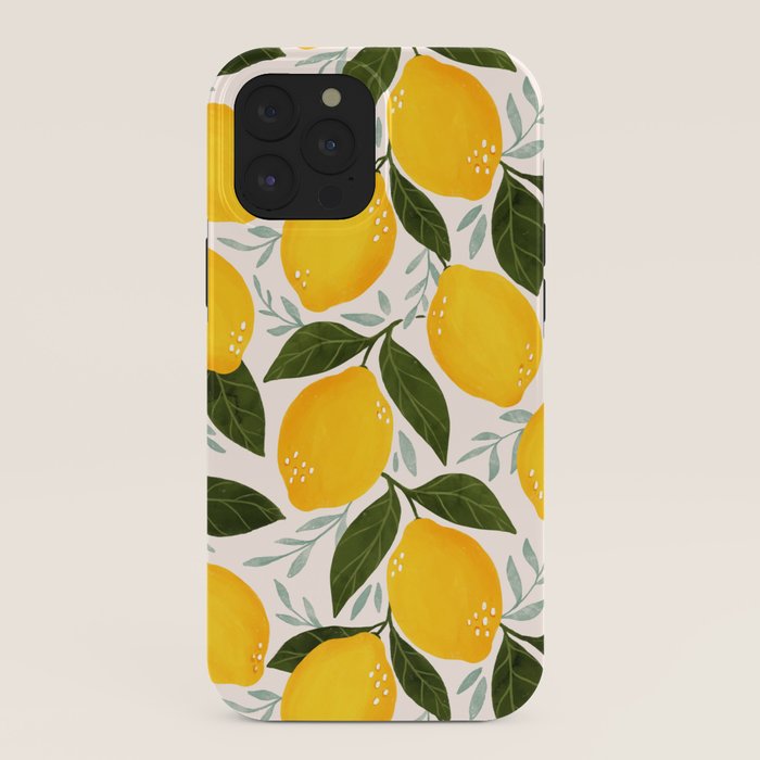 Mediterranean Summer Lemons Pattern iPhone Case Gallery Image 40