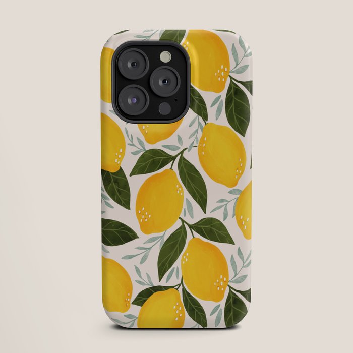 Mediterranean Summer Lemons Pattern iPhone Case Gallery Image 19