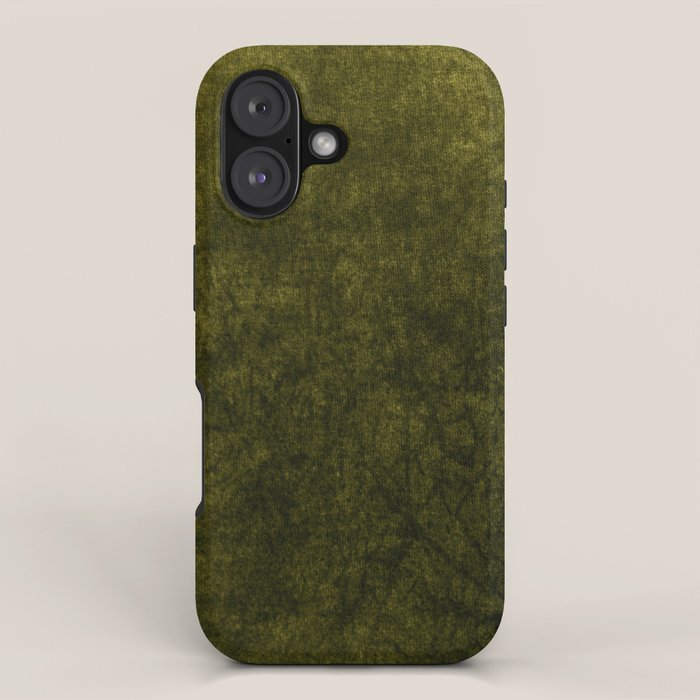 olive green velvet iPhone Case Gallery Image 1