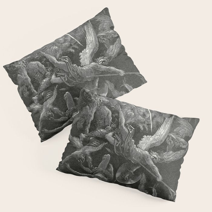 The Mouth Of Hell By Gustave Dore Pillow Sham Gallery Image 1