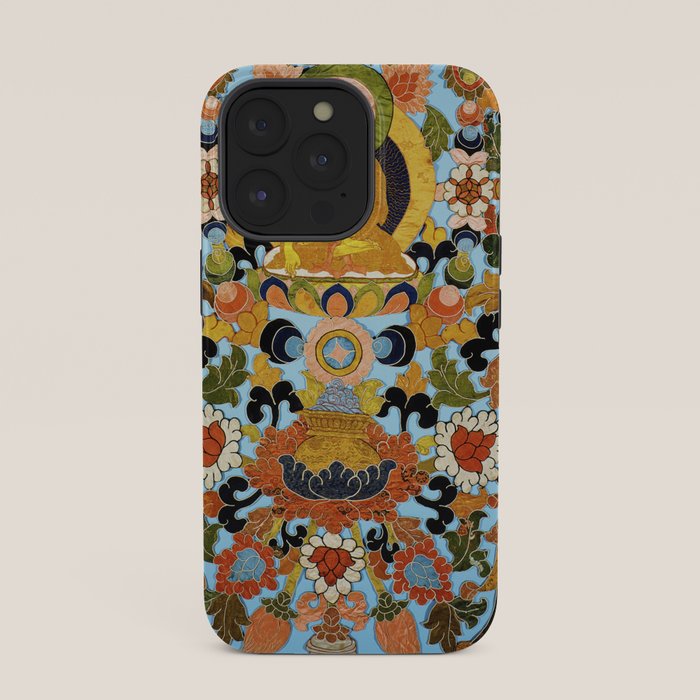 Antique Tibetan Floral Textile Print iPhone Case Gallery Image 35