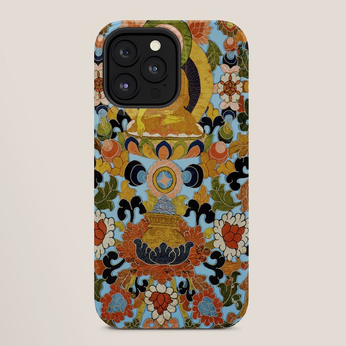 Antique Tibetan Floral Textile Print iPhone Case Gallery Image 28