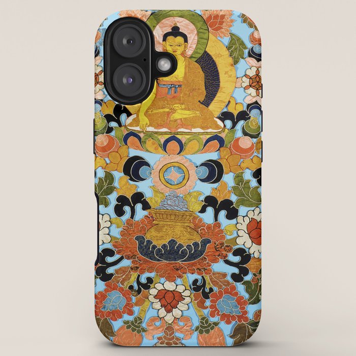 Antique Tibetan Floral Textile Print iPhone Case Gallery Image 5