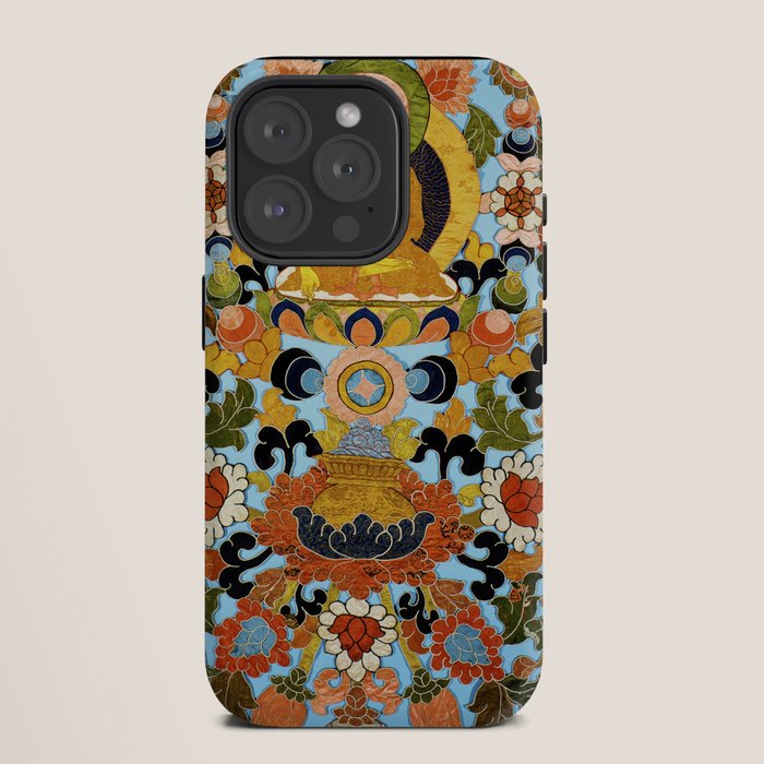 Antique Tibetan Floral Textile Print iPhone Case Gallery Image 11