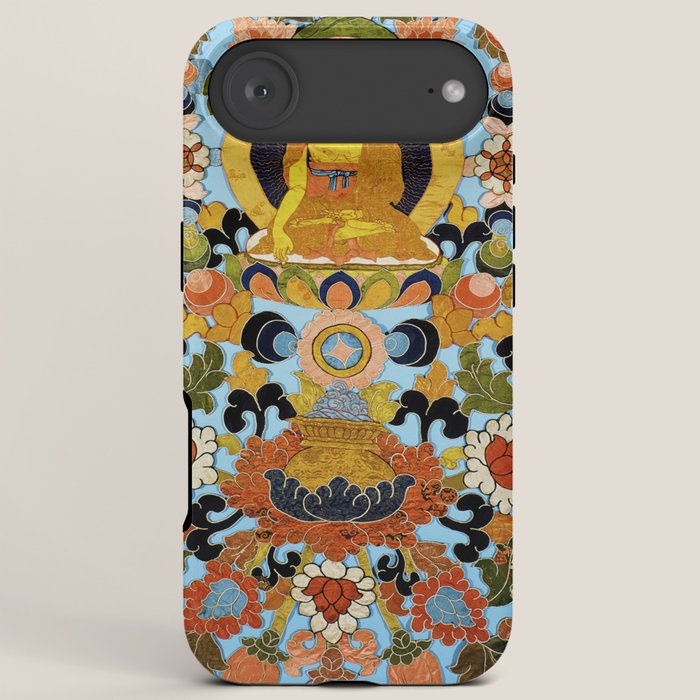 Antique Tibetan Floral Textile Print iPhone Case Gallery Image 6