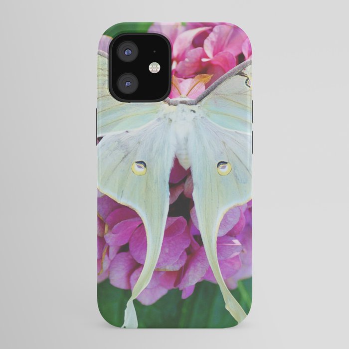 Luna Moth On Pink Hydrangea Nature Art iPhone Case Gallery Image 41