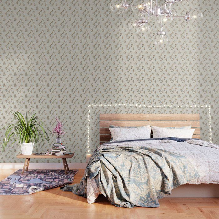 VINTAGE FLORAL NEUTRAL Wallpaper Gallery Image 3
