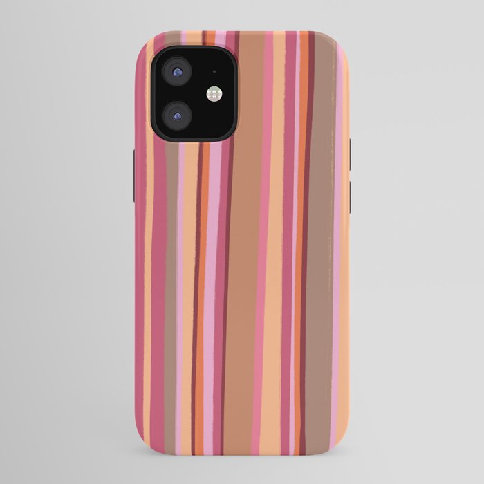 Sunday Morning Stripes Inspired by PANTONE 17 1230 Mocha Mousse iPhone Case Gallery Image 41