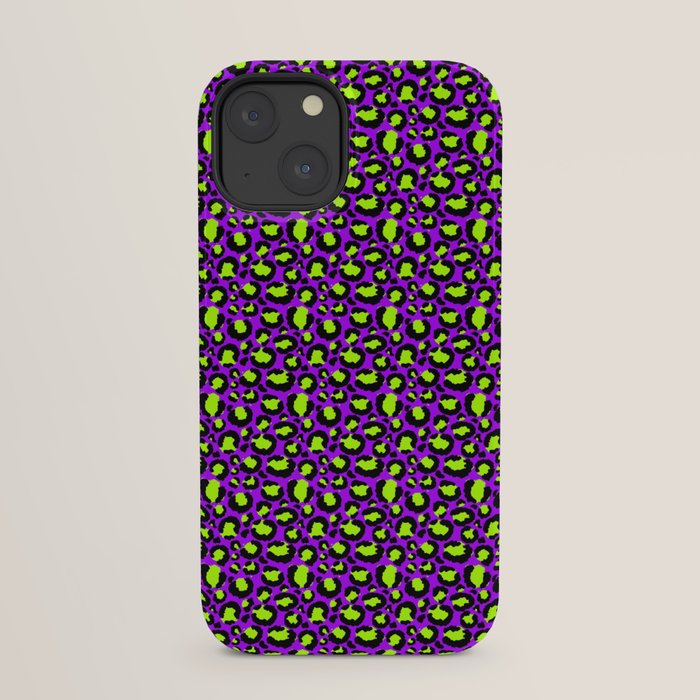 Neon Purple Green Leopard Pattern iPhone Case Gallery Image 21