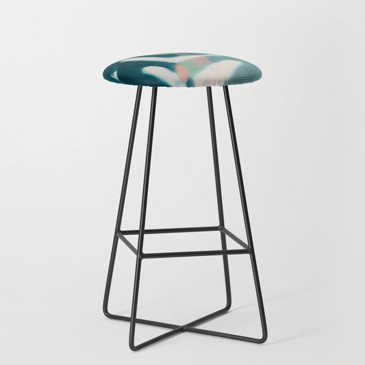 abstract pastel leaves 2 Stool Gallery Image 1