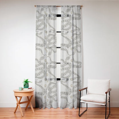celestial snakes silver Window Curtain Gallery Image 20