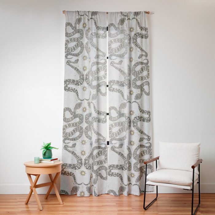 celestial snakes silver Window Curtain Gallery Image 16