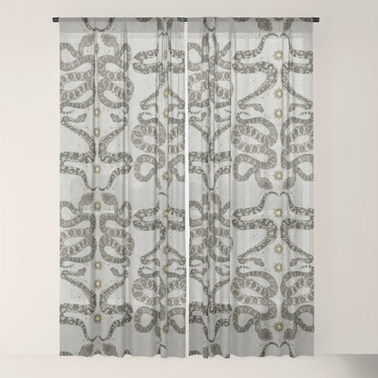 celestial snakes silver Window Curtain Gallery Image 18