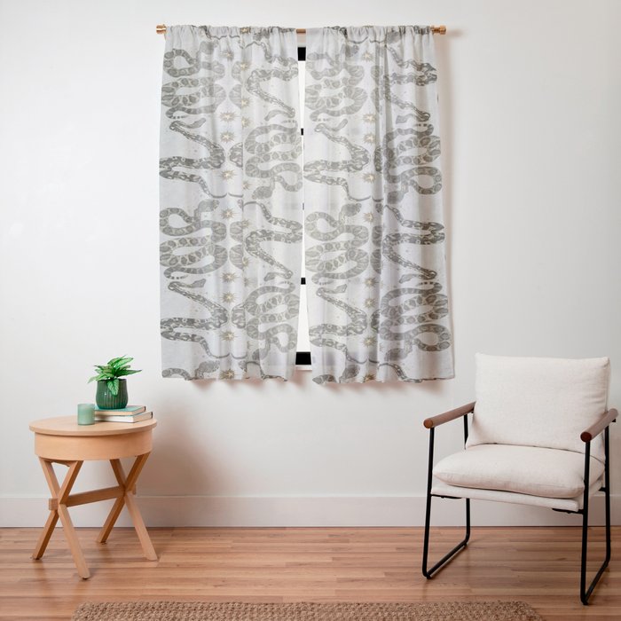 celestial snakes silver Window Curtain Gallery Image 15