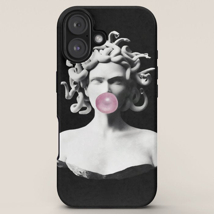 Medusa blowing pink bubblegum bubble iPhone Case Gallery Image 5
