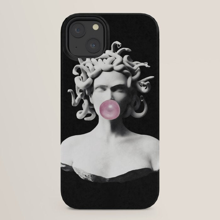 Medusa blowing pink bubblegum bubble iPhone Case Gallery Image 22
