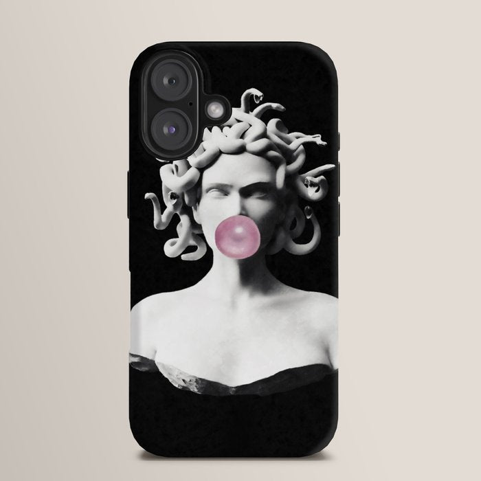 Medusa blowing pink bubblegum bubble iPhone Case Gallery Image 13