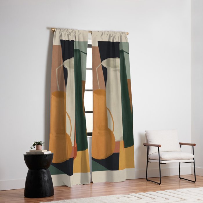 Abstract Art Vases 4 Window Curtain Gallery Image 2