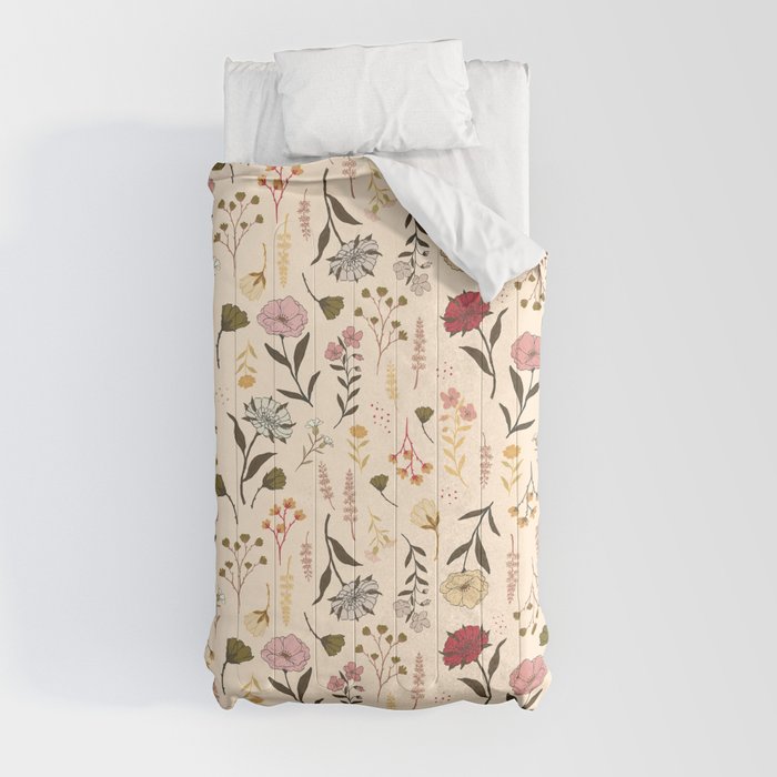 Spring Garden Flower Collection - Cream Comforter Gallery Image 9