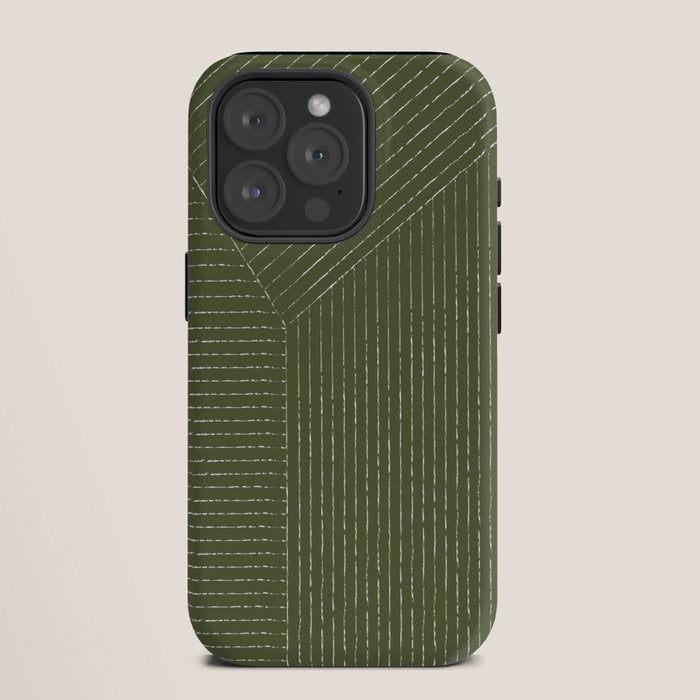 Lines (Moss Green) iPhone Case Gallery Image 11