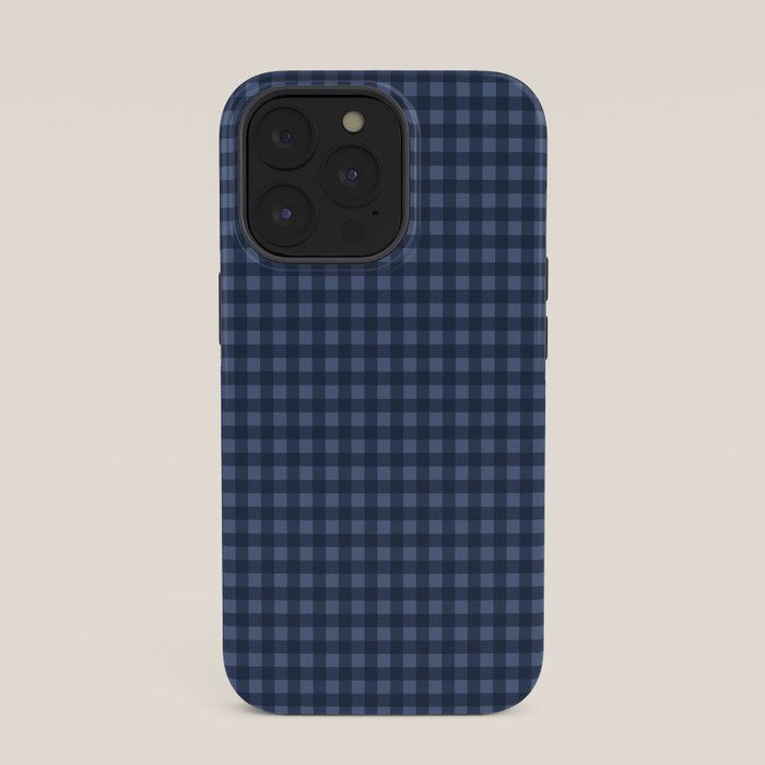 Gingham Plaid Pattern - Navy Blue iPhone Case Gallery Image 35