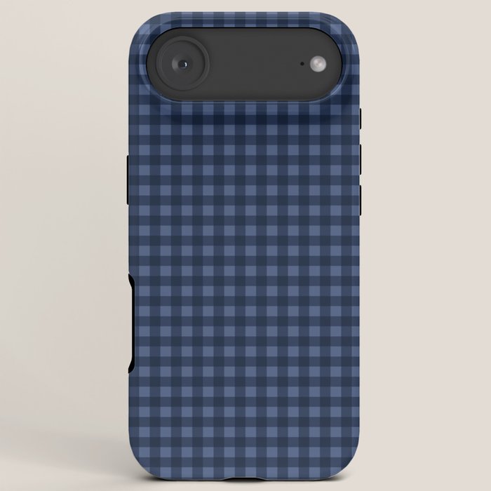 Gingham Plaid Pattern - Navy Blue iPhone Case Gallery Image 6
