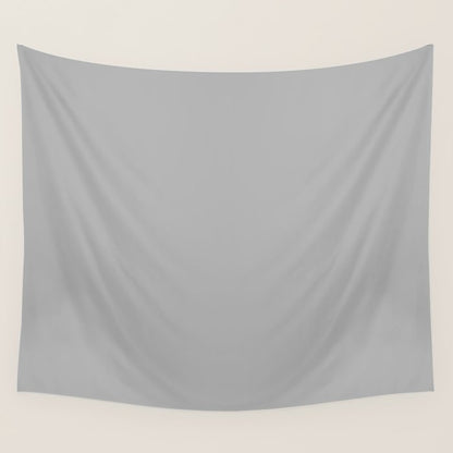 Light Gray Solid. Silver Minimalism Wall Tapestry Gallery Image 2