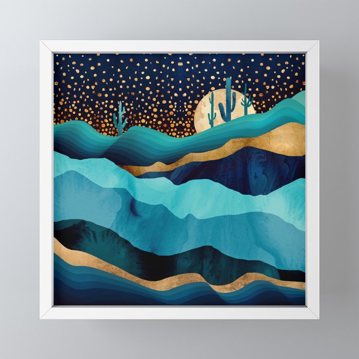 Indigo Desert Night Mini Art Print Gallery Image 4