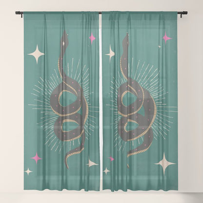 Slither - Green Window Curtain Gallery Image 21