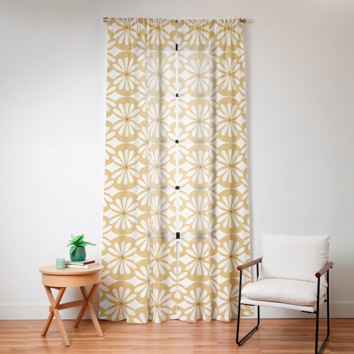 Solstice Boho Geometric Goldenrod Window Curtain Gallery Image 12
