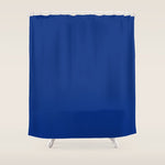 Sapphire Blue Solid Color Shower Curtain Gallery Image 1