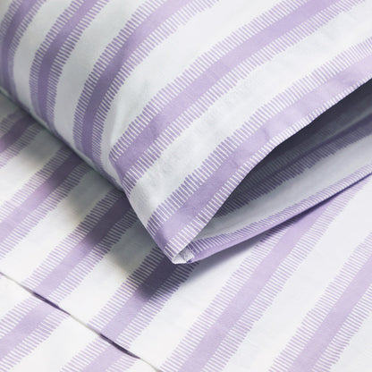 Feathered Stripes Brushed Cotton Sheet Set