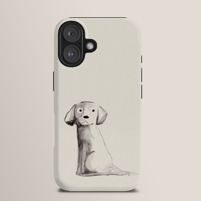 Little pup watercolor dog painting iPhone Case Gallery Image 13
