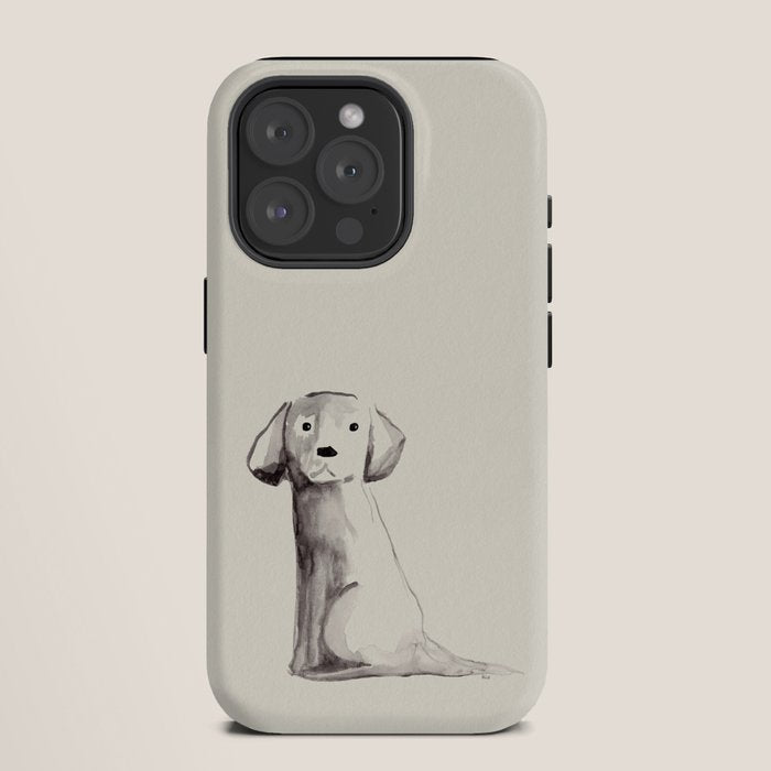 Little pup watercolor dog painting iPhone Case Gallery Image 11