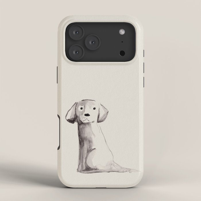 Little pup watercolor dog painting iPhone Case Gallery Image 4