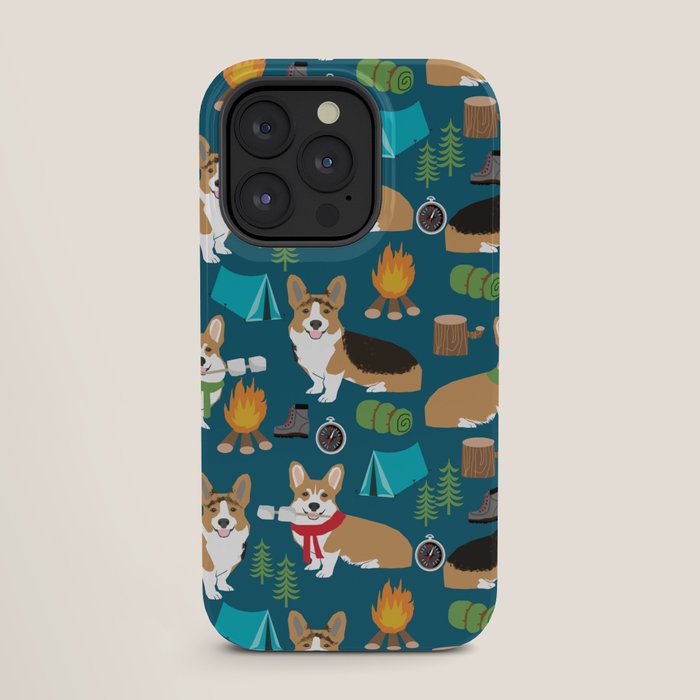 Corgi camping marshmallow roasting corgis outdoors nature dog lovers iPhone Case Gallery Image 27
