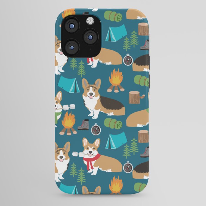 Corgi camping marshmallow roasting corgis outdoors nature dog lovers iPhone Case Gallery Image 44