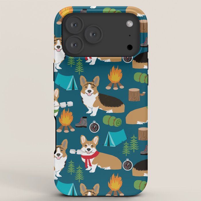 Corgi camping marshmallow roasting corgis outdoors nature dog lovers iPhone Case Gallery Image 8