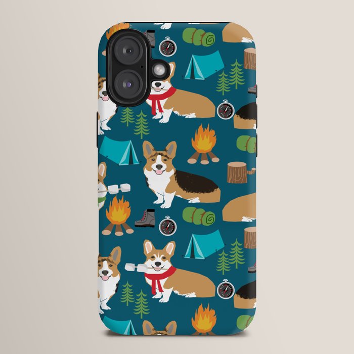 Corgi camping marshmallow roasting corgis outdoors nature dog lovers iPhone Case Gallery Image 14