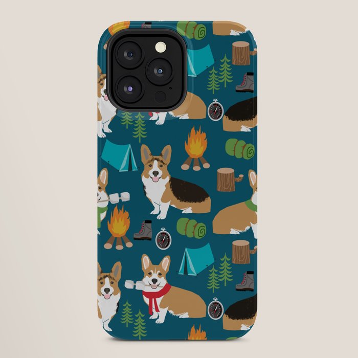 Corgi camping marshmallow roasting corgis outdoors nature dog lovers iPhone Case Gallery Image 28