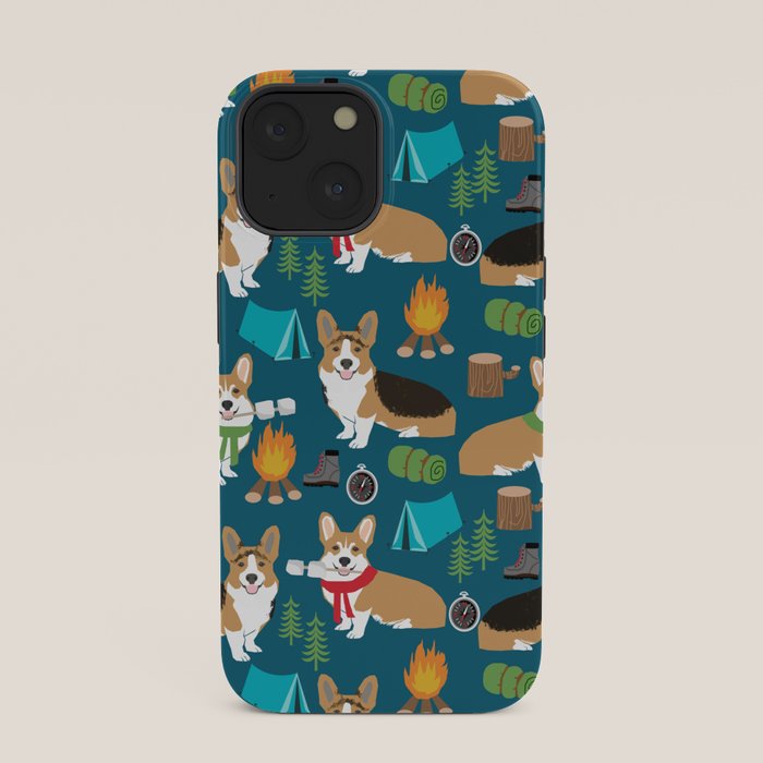 Corgi camping marshmallow roasting corgis outdoors nature dog lovers iPhone Case Gallery Image 33