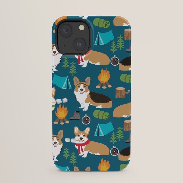 Corgi camping marshmallow roasting corgis outdoors nature dog lovers iPhone Case Gallery Image 21