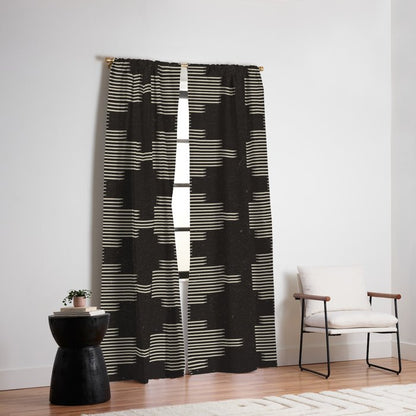Southwestern Minimalist Black & White Window Curtain Gallery Image 6