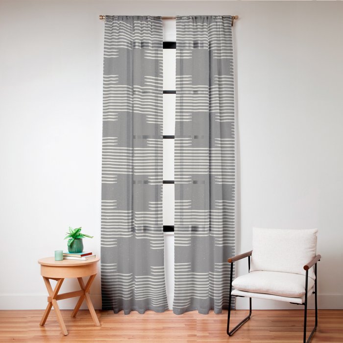 Southwestern Minimalist Black & White Window Curtain Gallery Image 20