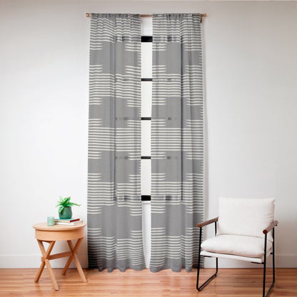 Southwestern Minimalist Black & White Window Curtain Gallery Image 20