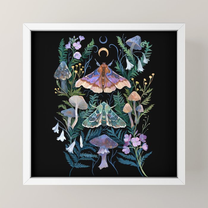 Sphinx Moth Moon Garden Mini Art Print Gallery Image 4